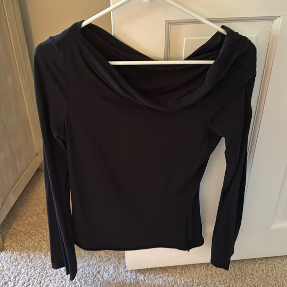 James Perse size 2 cowl neck l/s top